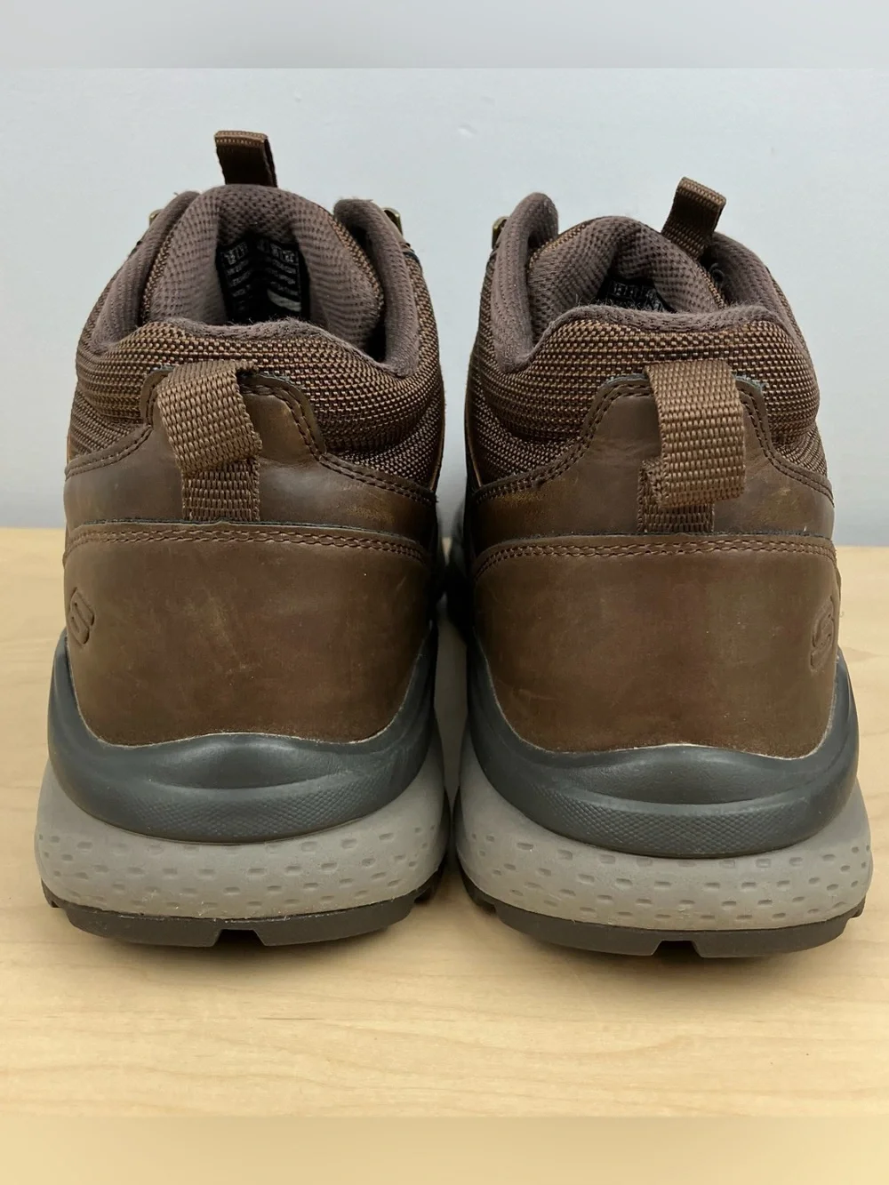 Skechers Men’s Size 12.0 Brown Leather Hiking Outdoor Boots Relaxed Fit